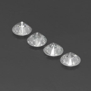 Gemas de Circón Blanco natural de  ct, Corte Redondo, VVS-VS