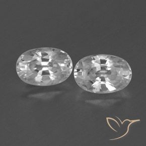 1.66ctw Natural Blanco claro Circón, Ovalada, VVS
