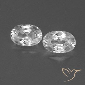 1.59ctw Natural Blanco claro Circón, Ovalada, VVS