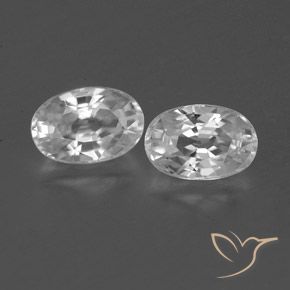 1.75ctw Natural Blanco claro Circón, Ovalada, VVS-VS