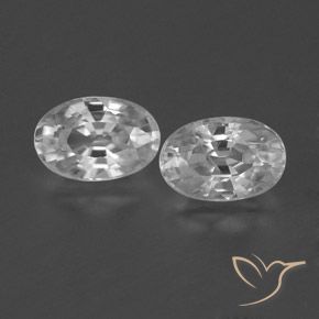 1.70ctw Natural Blanco claro Circón, Ovalada, VVS-VS