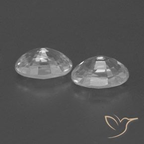 Gemas de Circón Blanco claro natural de 1.70 ct, Ovalada, VVS-VS