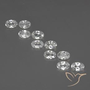 6.52ctw Natural Blanco claro Circón, Ovalada, VVS-VS