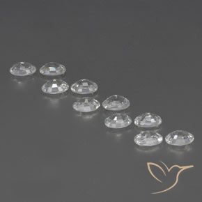 Gemas de Circón Blanco natural de 7.49 ct, Ovalada, VVS-VS