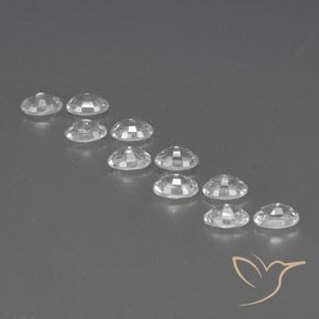 Gemas de Circón Blanco natural de 7.62 ct, Ovalada, VVS-VS