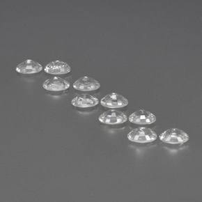 Gemas de circón blanco natural de 7,65 ct, corte óvalo, VVS-VS