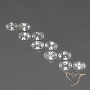 7.92ctw Natural Blanco Circón, Ovalada, VVS-VS