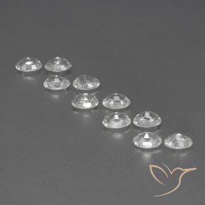 Gemas de Circón Blanco natural de 7.92 ct, Ovalada, VVS-VS
