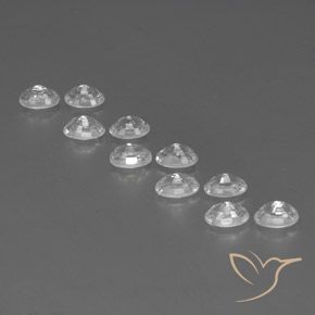 Gemas de Circón Blanco natural de 8.29 ct, Ovalada, VVS-VS