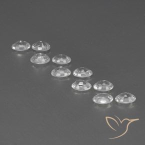 Gemas de Circón Blanco natural de 7.39 ct, Ovalada, VVS-VS