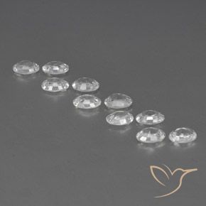Gemas de Circón Blanco natural de 7.04 ct, Ovalada, VVS-VS