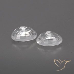 Gemas de Circón Blanco natural de 1.79 ct, Ovalada, VVS