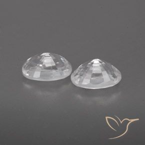 Gemas de Circón Blanco natural de 1.67 ct, Ovalada, VVS