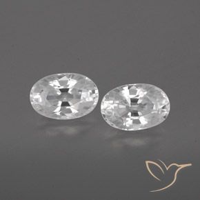 1.70ctw Natural Blanco Circón, Ovalada, VVS-VS