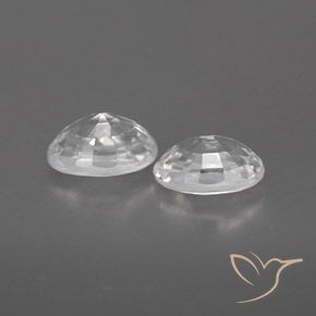 Gemas de Circón Blanco natural de 1.68 ct, Ovalada, VVS