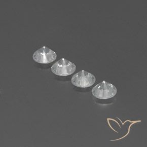 Gemas de Circón Blanco natural de 3.65 ct, Redondo, VVS-VS