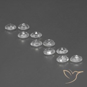 Gemas de Circón Blanco natural de 8.11 ct, Ovalada, VVS-VS