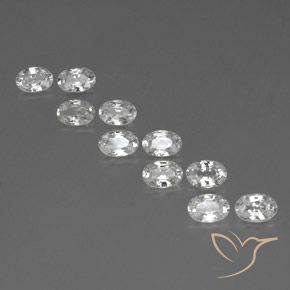 6.80ctw Natural Blanco Circón, Ovalada, VVS-VS