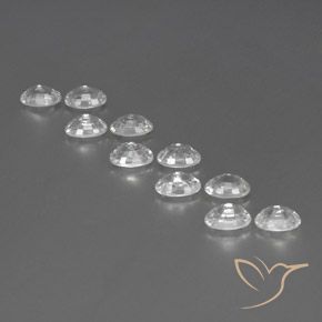 Gemas de Circón Blanco natural de 8.12 ct, Ovalada, VVS-VS