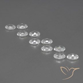 Gemas de Circón Blanco natural de 7.14 ct, Ovalada, VVS-VS