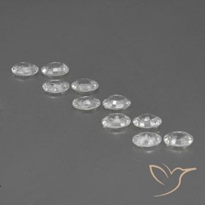 Gemas de Circón Blanco natural de 6.54 ct, Ovalada, VVS-VS