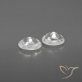 Gemas de Circón Blanco natural de 1.66 ct, Ovalada, VVS