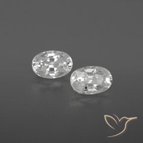 Gemas de Circón Blanco natural de 1.74 ct, Ovalada, VVS