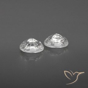 Gemas de Circón Blanco natural de 1.74 ct, Ovalada, VVS