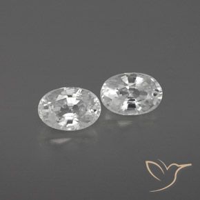 1.67ctw Natural Blanco Circón, Ovalada, VVS