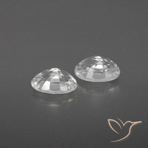 Gemas de Circón Blanco natural de 1.66 ct, Ovalada, VVS