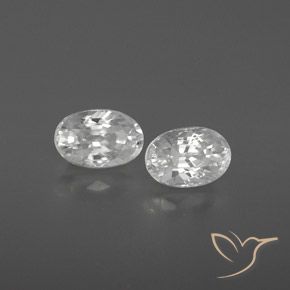 Gemas de Circón Blanco natural de 1.74 ct, Ovalada, VVS