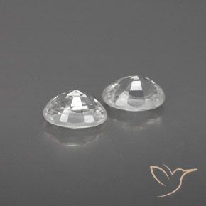 Gemas de Circón Blanco natural de 1.67 ct, Ovalada, VVS
