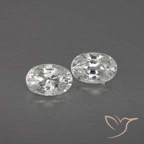 1.70ctw Natural Blanco Circón, Ovalada, VVS-VS