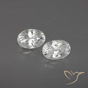 Gemas de Circón Blanco natural de 1.70 ct, Ovalada, VVS-VS