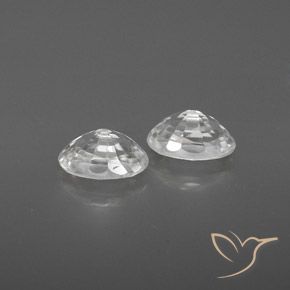 Gemas de Circón Blanco natural de 1.70 ct, Ovalada, VVS-VS