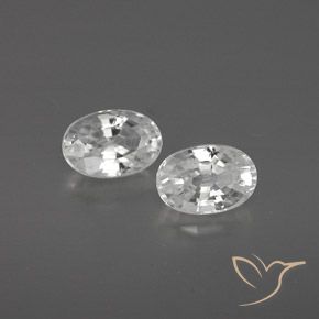 Gemas de Circón Blanco natural de 1.68 ct, Ovalada, VVS