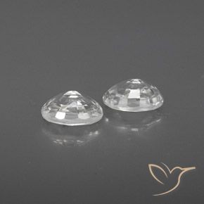 Gemas de Circón Blanco natural de 1.68 ct, Ovalada, VVS