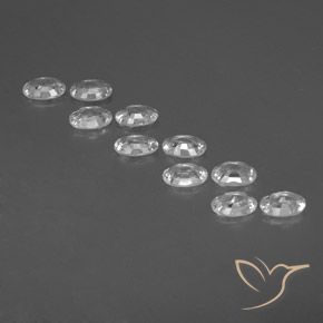 Gemas de Circón Blanco natural de 6.68 ct, Ovalada, VVS-VS