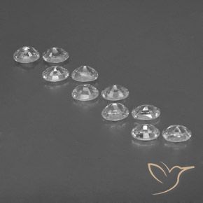 Gemas de Circón Blanco natural de 8.15 ct, Ovalada, VVS-VS