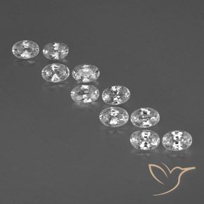 7.97ctw Natural Blanco Circón, Ovalada, VVS-VS