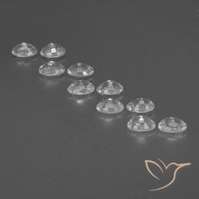 Gemas de Circón Blanco natural de 7.86 ct, Ovalada, VVS-VS