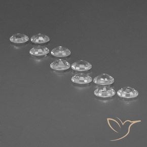 Gemas de Circón Blanco natural de 7.60 ct, Ovalada, VVS-VS