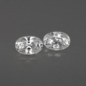 Gemas de Circón Blanco natural de 1.67 ct, Ovalada, VVS