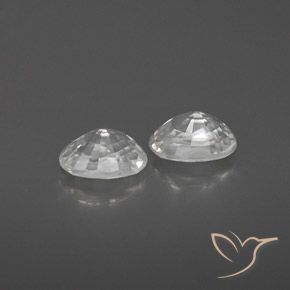 Gemas de Circón Blanco natural de 1.71 ct, Ovalada, VVS