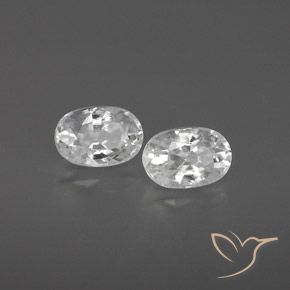 Gemas de Circón Blanco natural de 1.74 ct, Ovalada, VVS