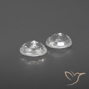 Gemas de Circón Blanco natural de 1.74 ct, Ovalada, VVS