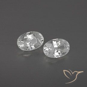 Gemas de Circón Blanco natural de 1.67 ct, Ovalada, VVS