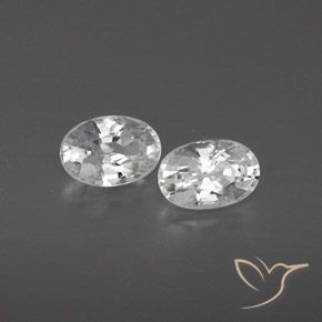 Gemas de Circón Blanco natural de 1.64 ct, Ovalada, VVS