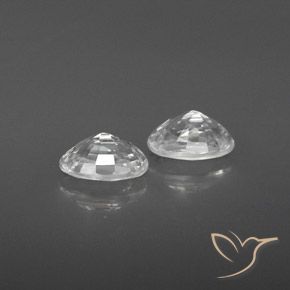 Gemas de Circón Blanco natural de 1.64 ct, Ovalada, VVS