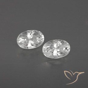 Gemas de Circón Blanco natural de 1.69 ct, Ovalada, VVS